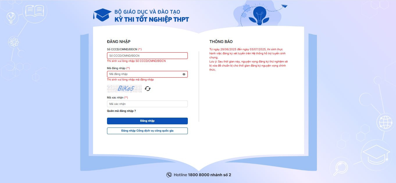 Giao diện hệ thống
